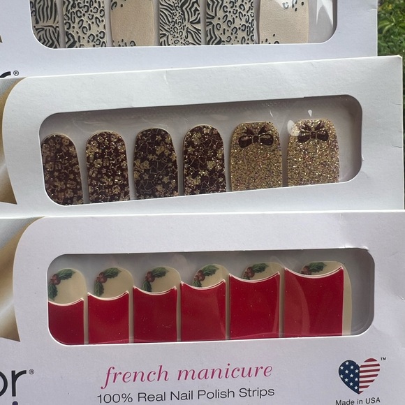 Color Street Nail Polish Strips - Red, Gold, Black - Picture 1 of 4